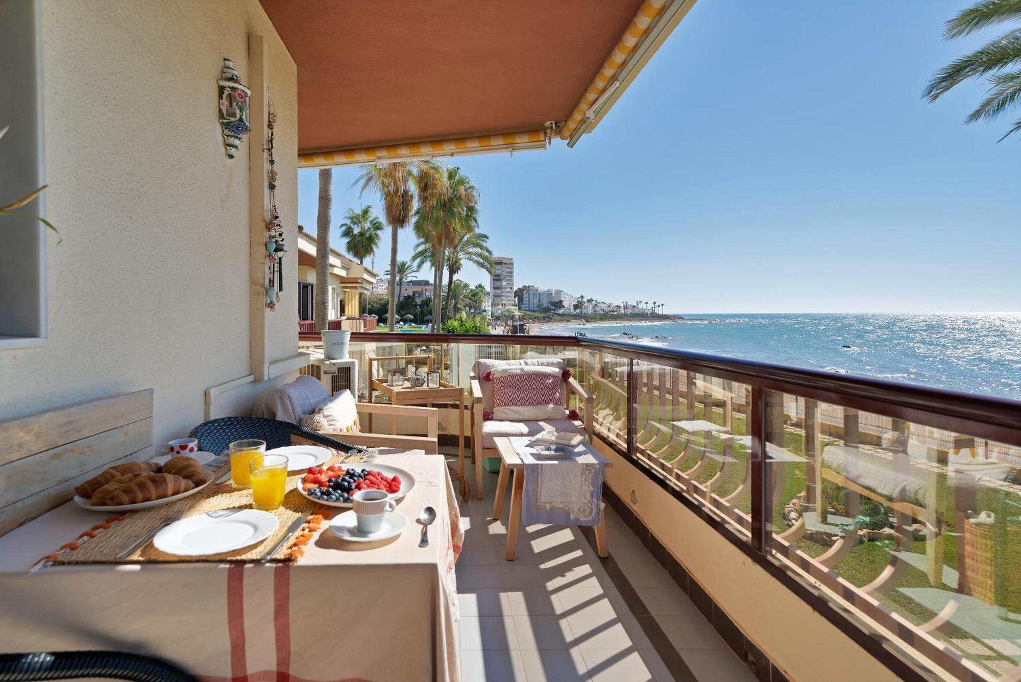 Casa Mar Apartamento Front Beach Con Wifi, Piscina, Padel Y Tenis - Lubina Del Sol Sitio de Calahonda 外观 照片